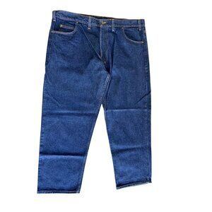 Prison BLU Mens Denim Jeans W46 L30 Relaxed Fit Blue Cotton USA Made